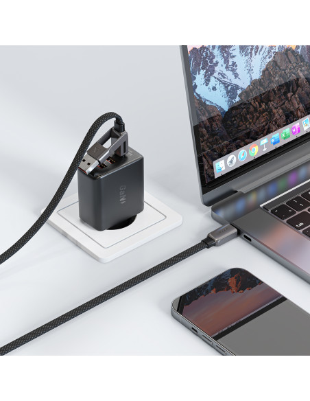 
USB-C - USB-A / USB-C laidas 480Mb/ s 3A 1.2m - juodas
