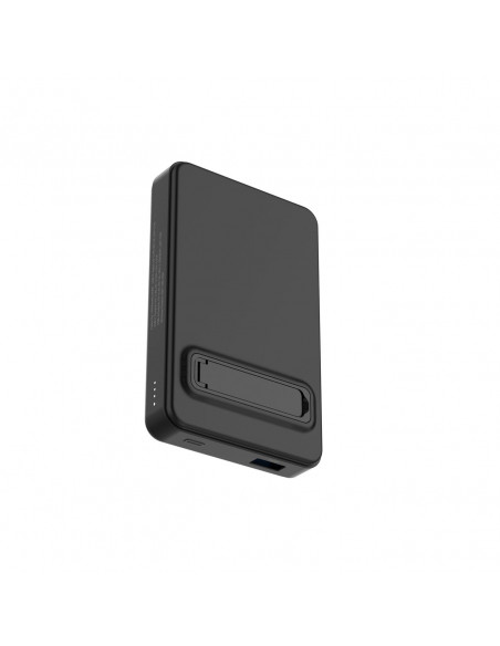 
Qi2 10000mAh magnetinė išorinė baterija su USB-A USB-C 22.5W PD stovu – juoda
