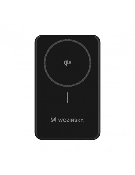 
Qi2 10000mAh magnetinė išorinė baterija su USB-A USB-C 22.5W PD stovu – juoda
