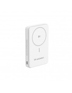 
Qi2 10000mAh magnetinė išorinė baterija su USB-A USB-C 22.5W PD stovu – balta
