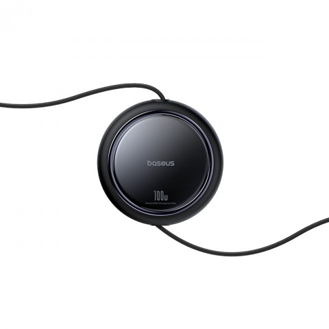 
USB-C ištraukiamas laidas - 2 x USB-C „Bright Mirror“ serijos 100 W 1 m - juodas
