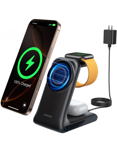 
3in1 belaidis įkroviklis su „MagSafe“ – juodas
