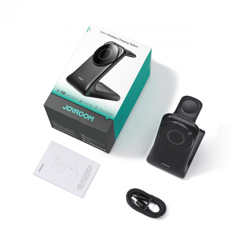 
3in1 belaidis įkroviklis su „MagSafe“ – juodas
