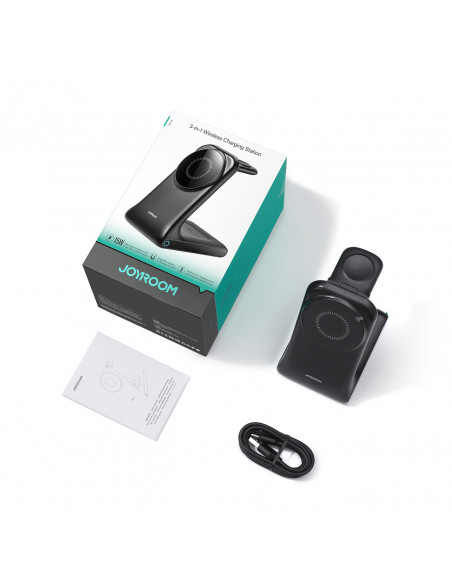 
3in1 belaidis įkroviklis su „MagSafe“ – juodas
