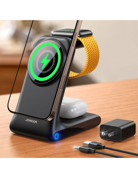 
3in1 belaidis įkroviklis su „MagSafe“ – juodas
