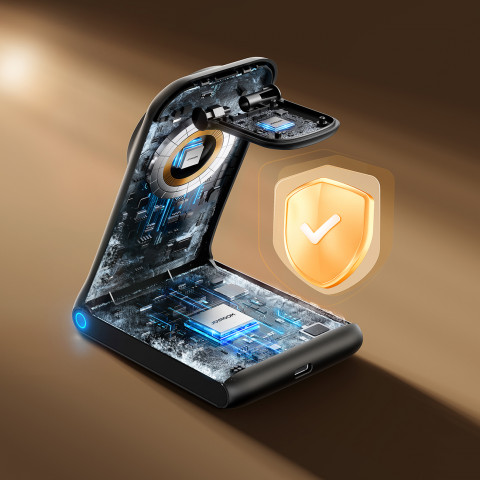 
3in1 belaidis įkroviklis su „MagSafe“ – juodas
