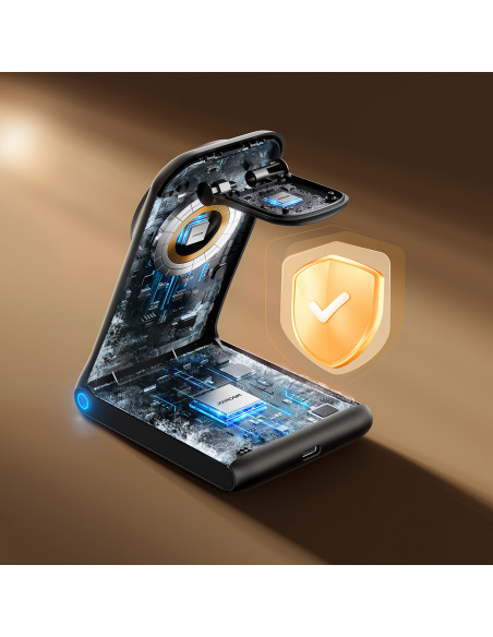 
3in1 belaidis įkroviklis su „MagSafe“ – juodas
