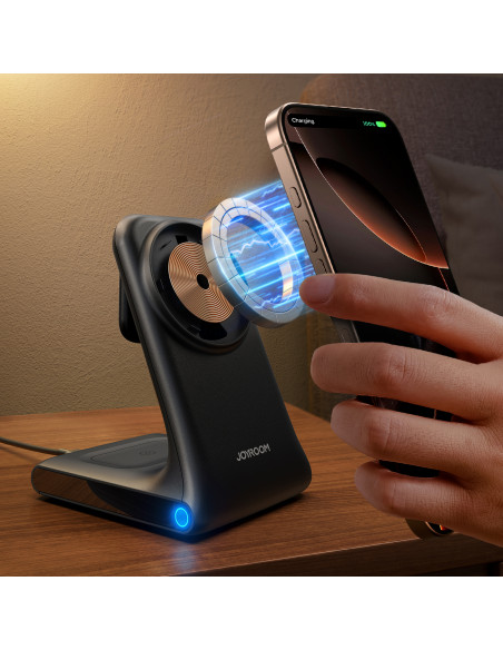 
3in1 belaidis įkroviklis su „MagSafe“ – juodas
