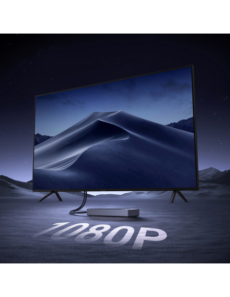 
HDMI belaidis siųstuvas ir imtuvas iki 30 m - juodos ir sidabrinės spalvos
