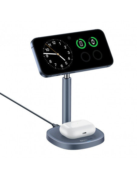 
2 viename „Orbit 2 Pro MagSafe Qi2“ 20 W belaidis įkroviklis su aušinimu – pilkas
