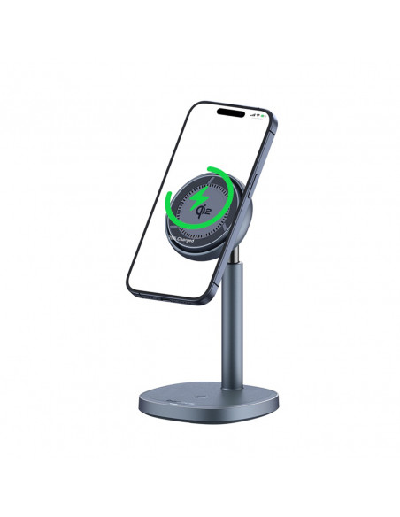 
2 viename „Orbit 2 Pro MagSafe Qi2“ 20 W belaidis įkroviklis su aušinimu – pilkas
