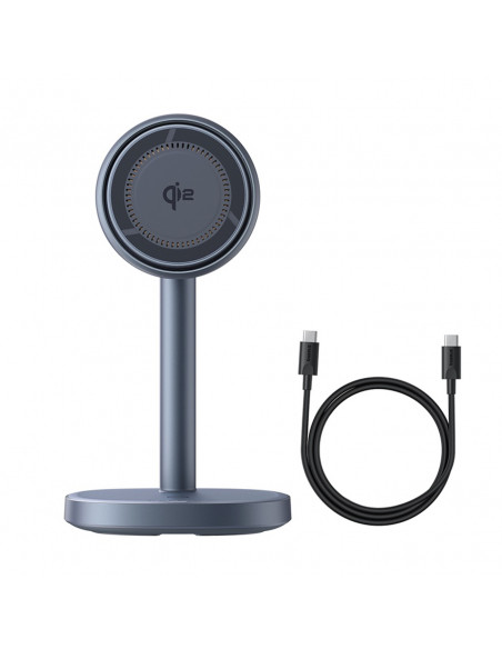 
2 viename „Orbit 2 Pro MagSafe Qi2“ 20 W belaidis įkroviklis su aušinimu – pilkas
