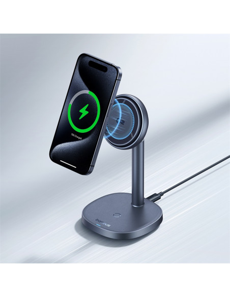 
2 viename „Orbit 2 Pro MagSafe Qi2“ 20 W belaidis įkroviklis su aušinimu – pilkas
