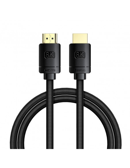 
HDMI didelės raiškos 8K vaizdo kabelis, 1 m, juodas
