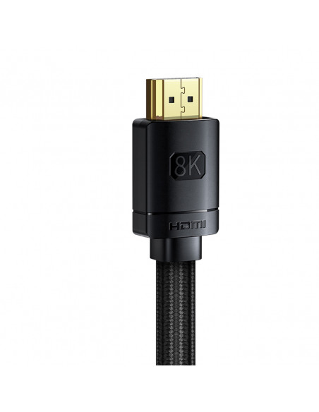 
HDMI didelės raiškos 8K vaizdo kabelis, 1 m, juodas

