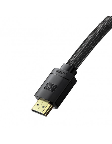 
HDMI didelės raiškos 8K vaizdo kabelis, 1 m, juodas

