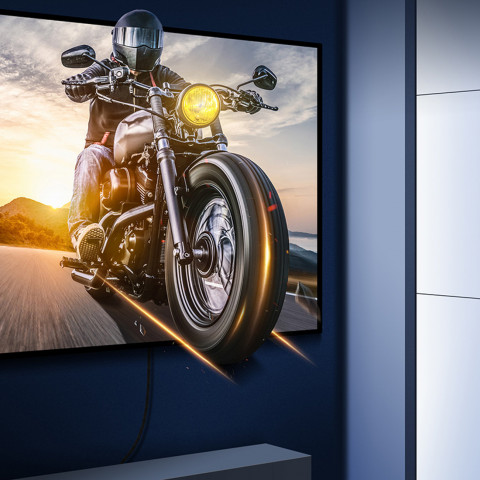 
HDMI didelės raiškos 8K vaizdo kabelis, 1 m, juodas
