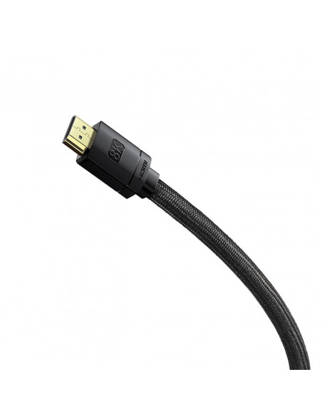 
HDMI didelės raiškos serijos 8K vaizdo kabelis 2 m – juodas
