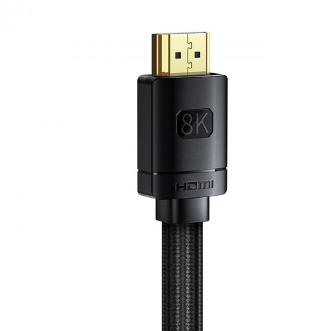 
HDMI didelės raiškos serijos 8K vaizdo kabelis 2 m – juodas
