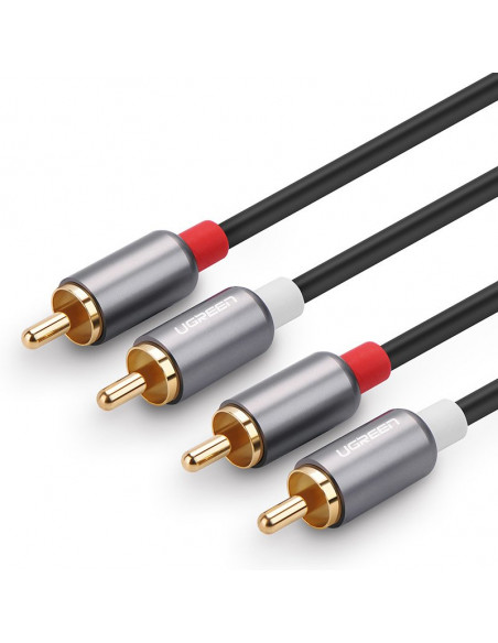 
Garso kabelis 2RCA (kištukas) - 2RCA (kištukas) 2m - pilkas
