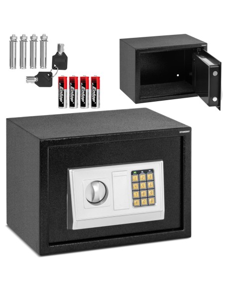 Namų elektroninis seifas kodui ir raktui 35x25x25 cm Namų elektroninis seifas kodui ir raktui 35x25x25 cm