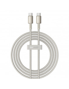 
Volframo aukso USB-C 100W 2m kabelis – auksinis
