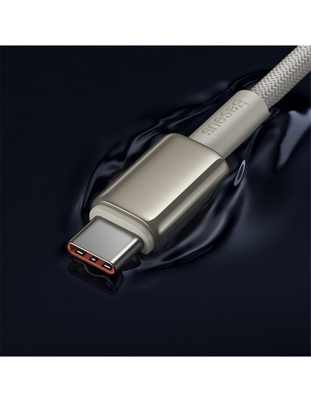 
Volframo aukso USB-C 100W 2m kabelis – auksinis
