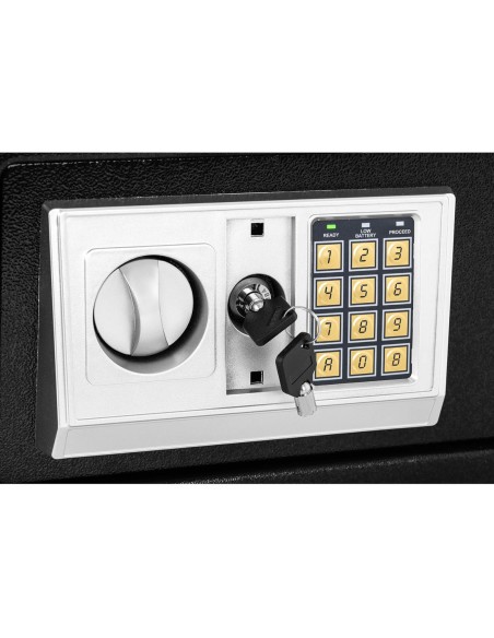 Namų elektroninis seifas kodui ir raktui 35x25x25 cm Namų elektroninis seifas kodui ir raktui 35x25x25 cm