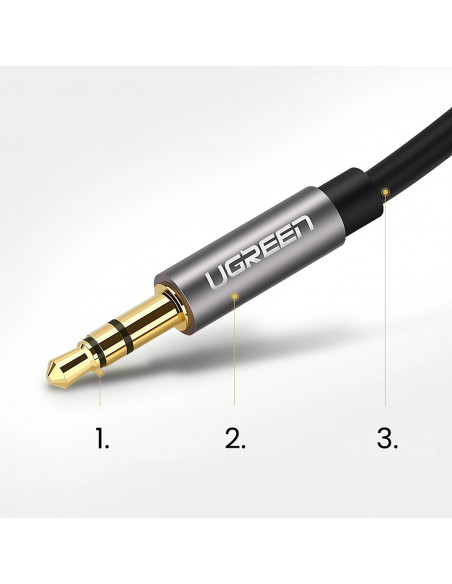 
AUX mini jack garso kabelis 3,5mm 3m - juodas
