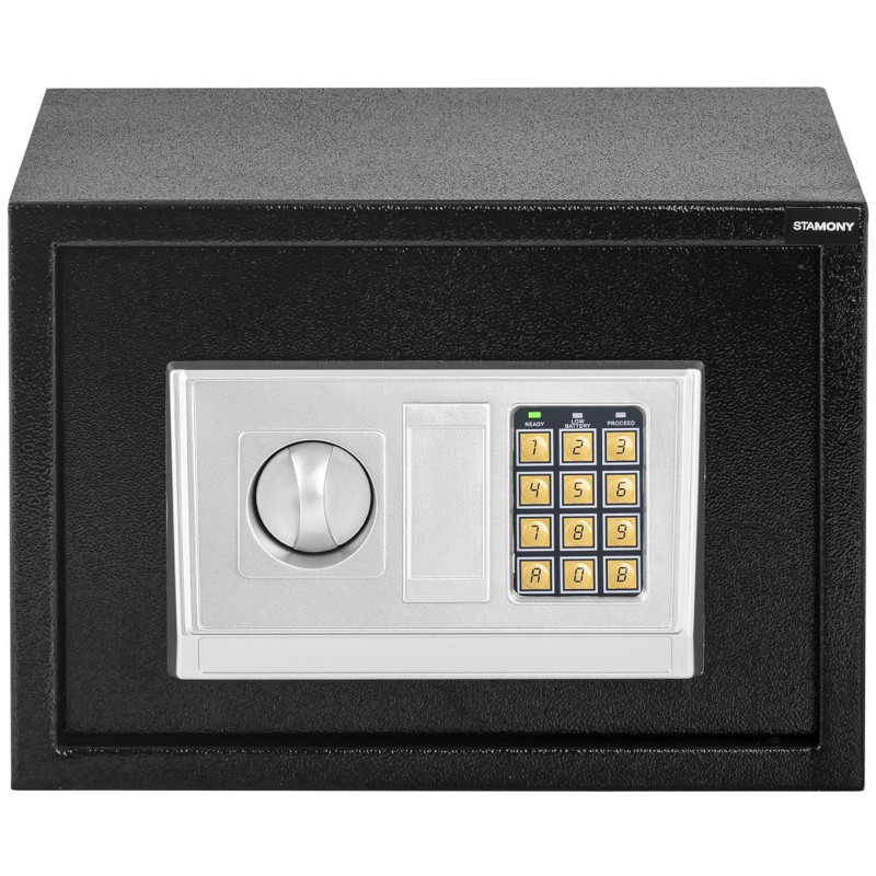 Namų elektroninis seifas kodui ir raktui 35x25x25 cm