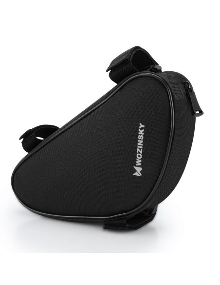 Dviračio rėmo krepšys 1,5 l juodas