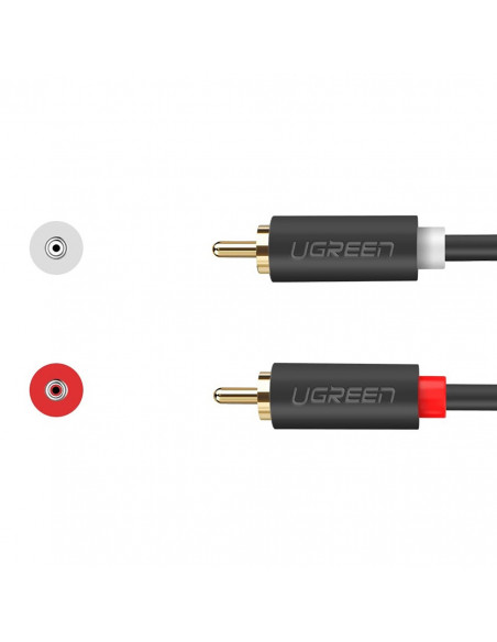 
Garso kabelis 2RCA (vyriškas) 3m - pilkas
