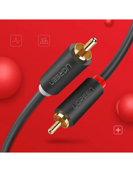 
Garso kabelis 2RCA (vyriškas) 3m - pilkas
