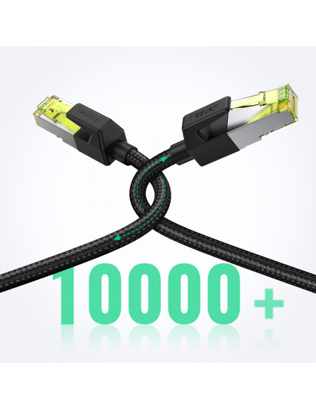 
Ethernet tinklo kabelis RJ45 Cat 7 10Gbps 10m - juodas
