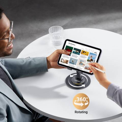 
Stalinis telefono ir planšetinio kompiuterio laikiklis – juodas
