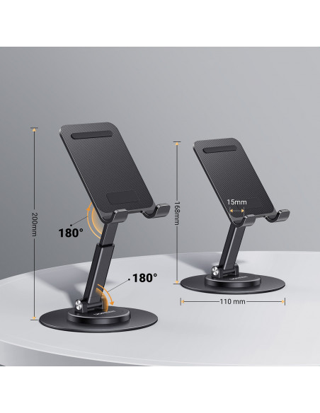 
Stalinis telefono ir planšetinio kompiuterio laikiklis – juodas
