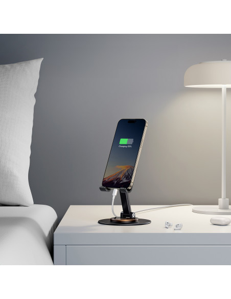 
Stalinis telefono ir planšetinio kompiuterio laikiklis – juodas
