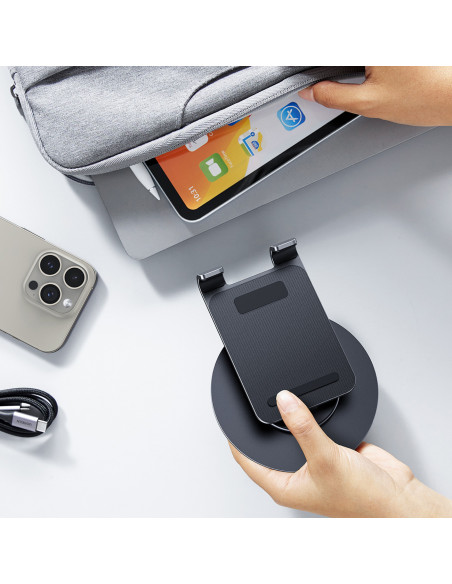 
Stalinis telefono ir planšetinio kompiuterio laikiklis – juodas
