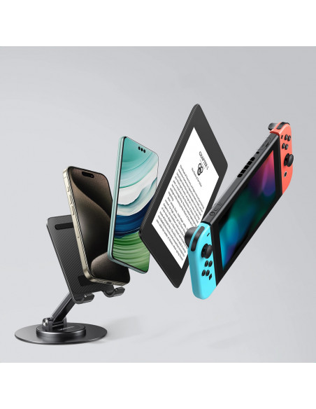 
Stalinis telefono ir planšetinio kompiuterio laikiklis – juodas
