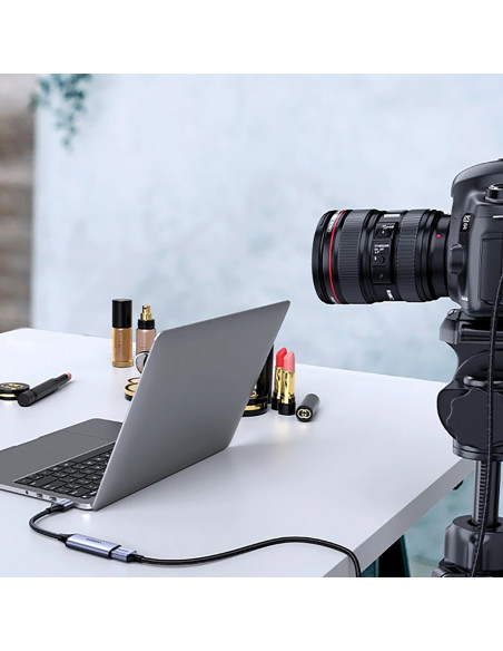 
Mikro HDMI kabelis - HDMI 2.1 8K 1 m - pilkas
