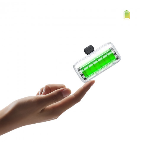 
5000mAh nešiojamas akumuliatorius su integruota USB-C (vyriškas / moteriškas) jungtimi – pilkas
