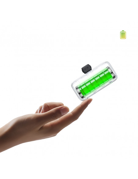 
5000mAh nešiojamas akumuliatorius su integruota USB-C (vyriškas / moteriškas) jungtimi – pilkas
