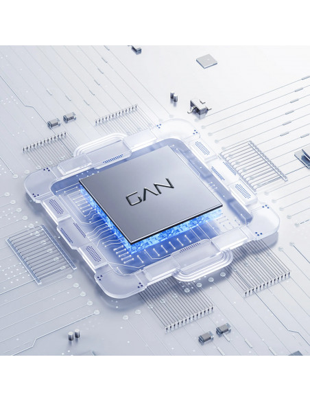 
„GaN“ 30 W USB-A - USB-C sieninis įkroviklis su USB-C laidu - baltas
