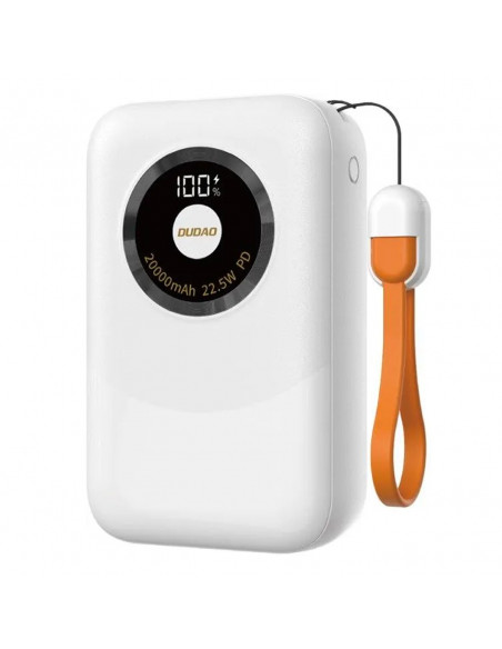 
Įkroviklis K21 Mini 10000mAh 22.5W USB-A / USB-C - smėlio spalvos
