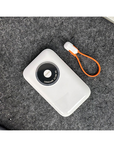 
Įkroviklis K21 Mini 10000mAh 22.5W USB-A / USB-C - smėlio spalvos
