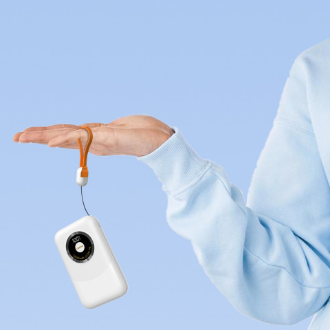 
Įkroviklis K21 Mini 10000mAh 22.5W USB-A / USB-C - smėlio spalvos
