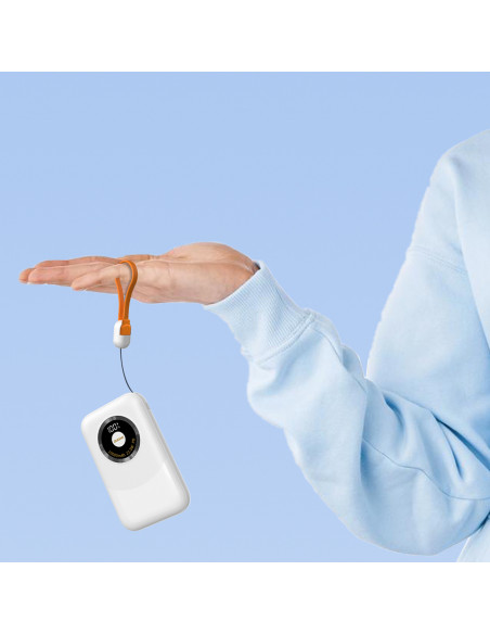 
Įkroviklis K21 Mini 10000mAh 22.5W USB-A / USB-C - smėlio spalvos
