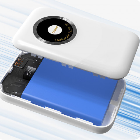 
Įkroviklis K21 Mini 10000mAh 22.5W USB-A / USB-C - smėlio spalvos
