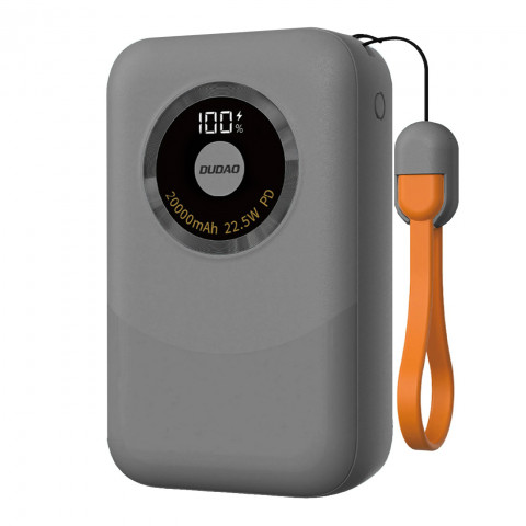 
Išorinė baterija K21 Mini 10000mAh 22.5W USB-A / USB-C - pilka
