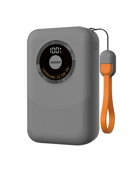 
Išorinė baterija K21 Mini 10000mAh 22.5W USB-A / USB-C - pilka
